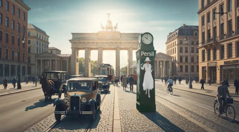 Szene aus einem Fernsehwerbespot von "Persil"